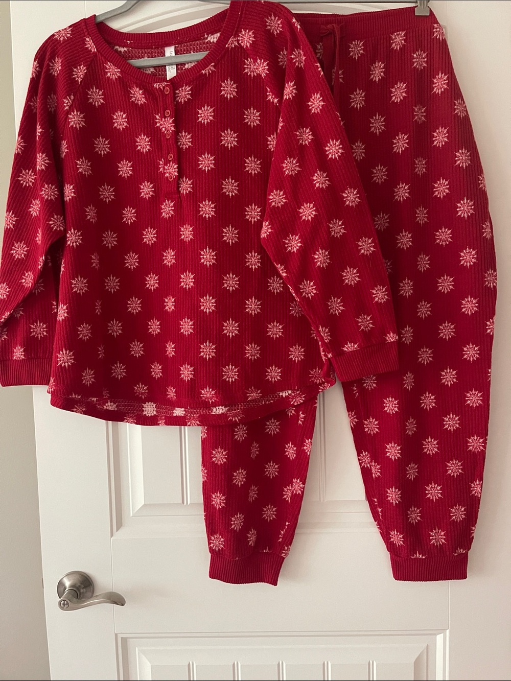 Tranquil & True Red Winter Holiday Loungewear Pajama Set 2X